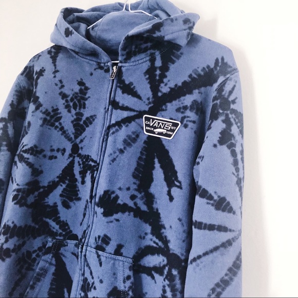 vans blue tie dye hoodie